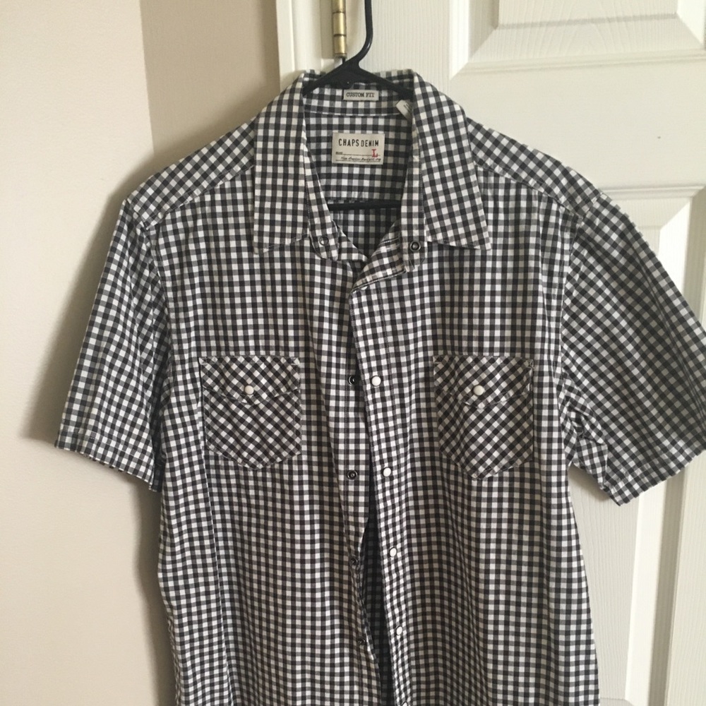Chaps Denim Casual Mens Shirt